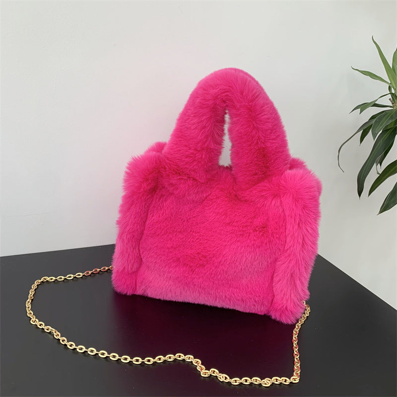 Faux-Fell-Fashion-Umhängetasche
