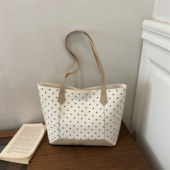 Stylische Pünktchen Shopper Tasche