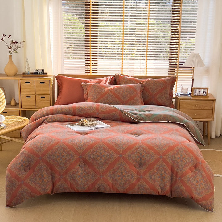 Florales Baumwollbettdecke Duvet-Einsatz mit hypoallergenem, leichtem Füllmaterial