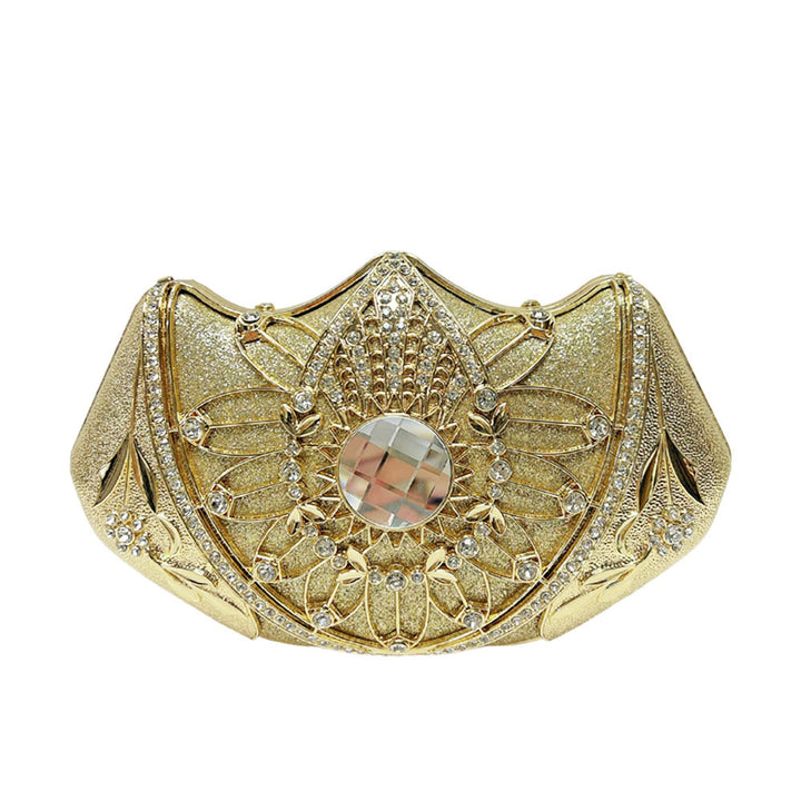 Blumeninspiriertes Strass-Abend-Clutch
