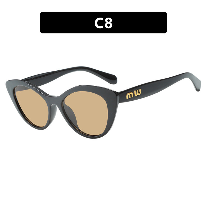 Damen elegante Cat-Eye Sonnenbrille mit luxuriösem hochwertigen Rahmen Karnz