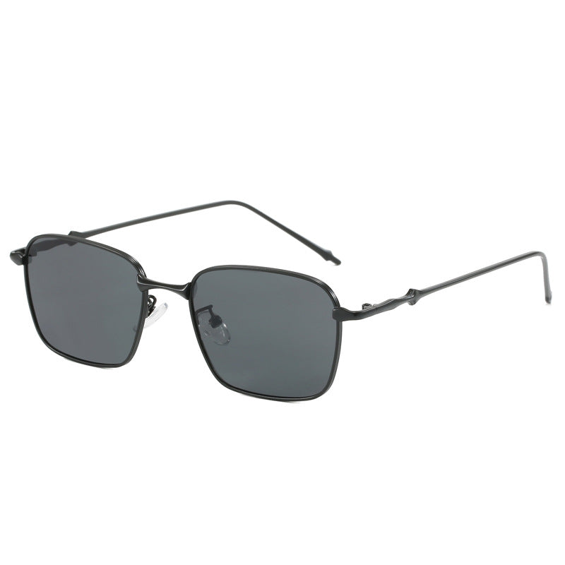 Damen elegante quadratische Sonnenbrille mit hochwertigem Metallrahmen Karnz