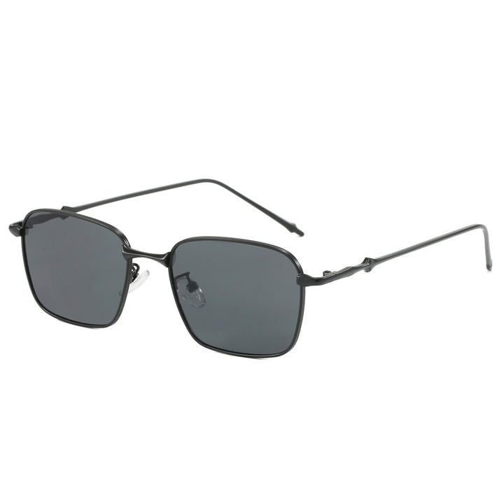 Damen elegante quadratische Sonnenbrille mit hochwertigem Metallrahmen Karnz