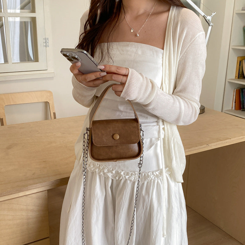 Vintage-inspirierte Lederhandtasche