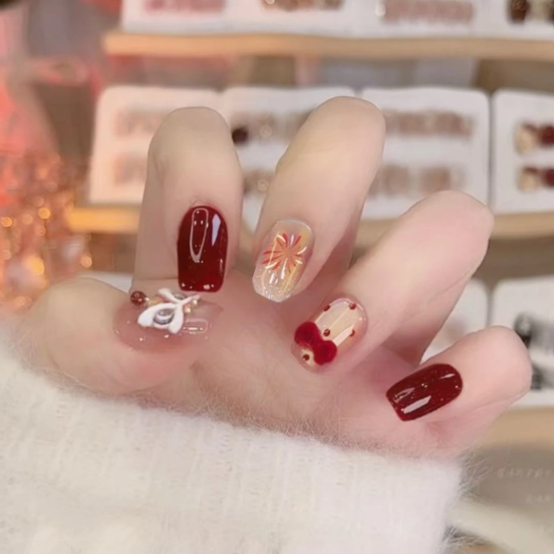 Aufwendiges Künstlerisches Press-On Nagelset