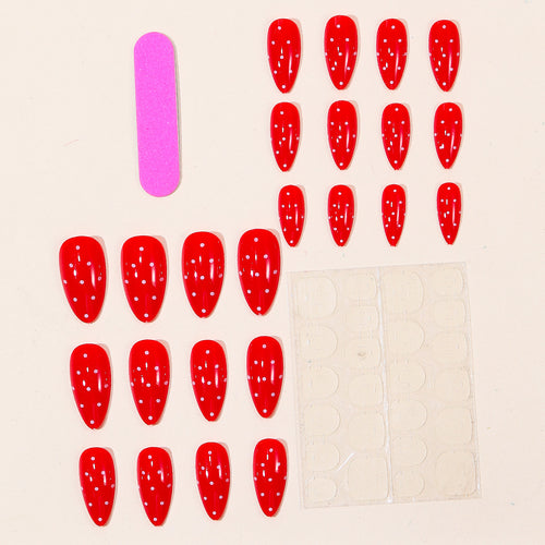 Glänzende Polka-Dot-Stiletto-Nagelkunstverlängerungen Karnz