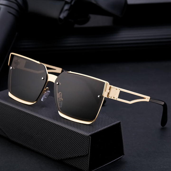 Damen stylische rechteckige Sonnenbrille Karnz