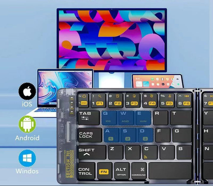 Tragbare zusammenklappbare Bluetooth-Tastatur Karnz