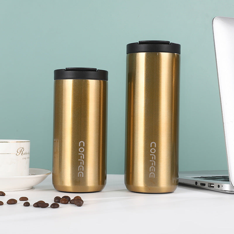 Damen isolierte Edelstahl Kaffeetasse mit elegantem Design und rutschfestem Boden Karnz
