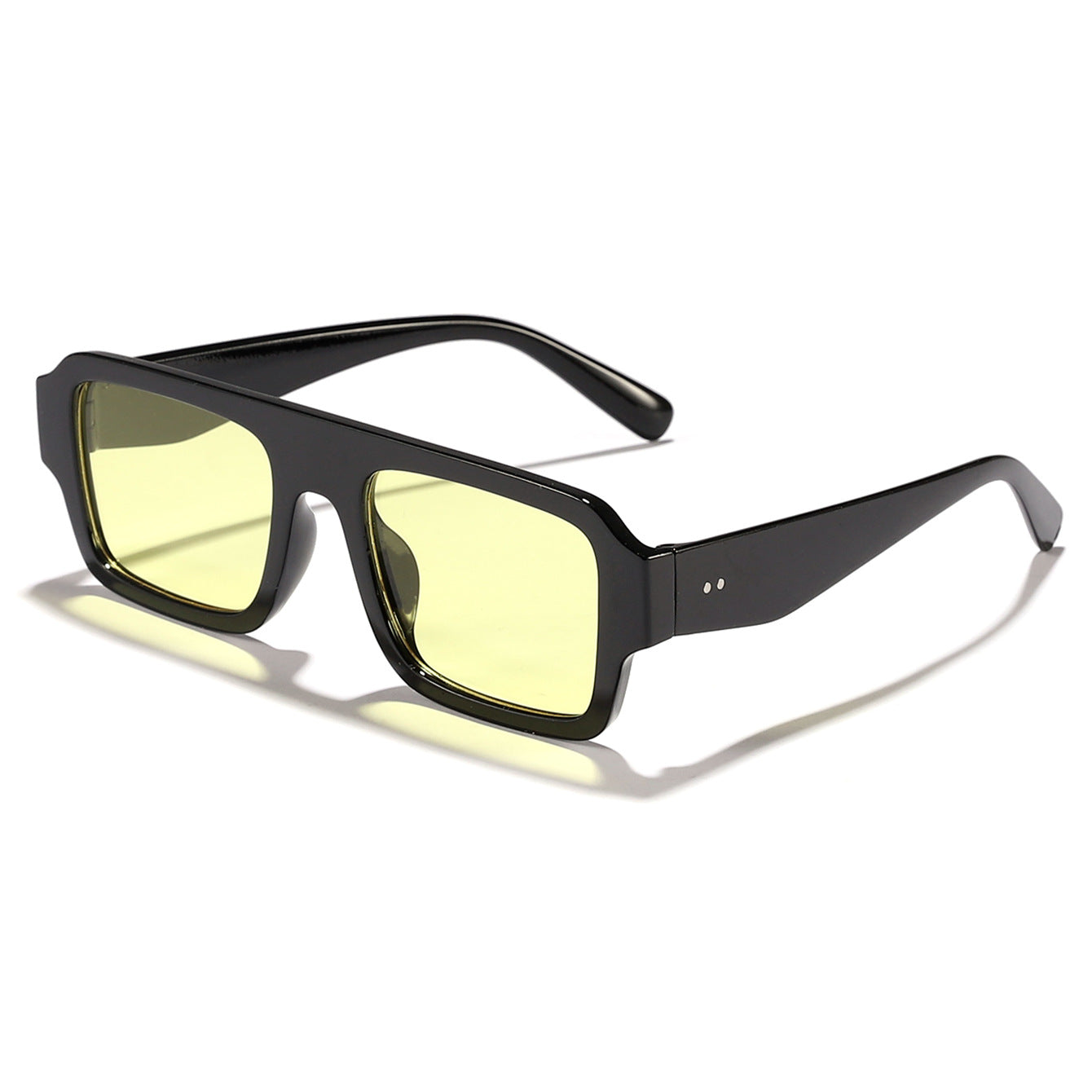 Damen moderne quadratische Sonnenbrille mit robustem Kunststoffrahmen Karnz