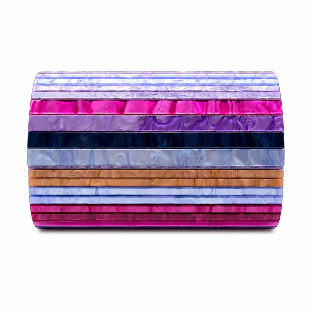 Künstlerische ovale Acryl-Clutch