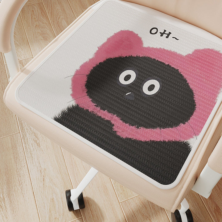 Ergonomic Printed Breathable Chair Seat Cushion Pad with Non-Slip Backing
