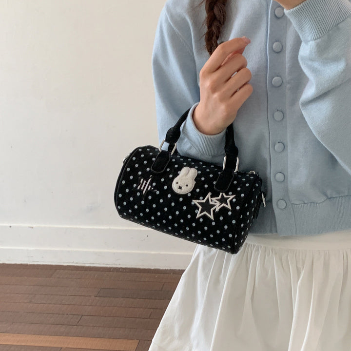 Spaß Bestickte Polka Dot Handtasche Karnz