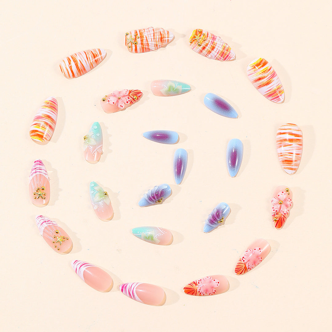 Dekoratives Floral 3D Acryl Nagelkunst Design Karnz
