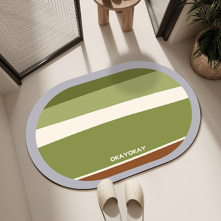 Dekorativer Floral Badezimmermatte Karnz