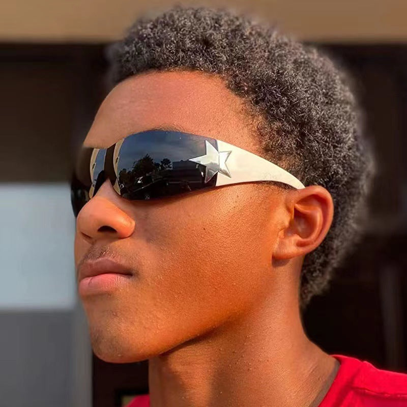 Damen modische Sonnenbrille mit künstlerischem Sternenakzent Karnz
