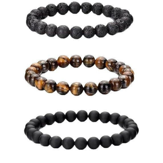 Naturstein Perlenarmband Set Karnz