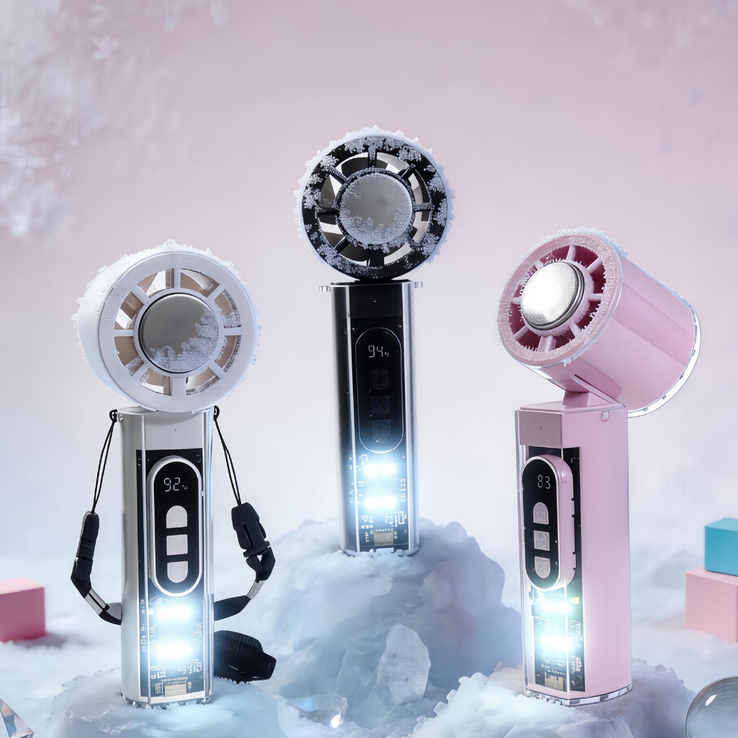 Damen Tragbarer Mini-Ventilator mit mehreren Funktionen Karnz