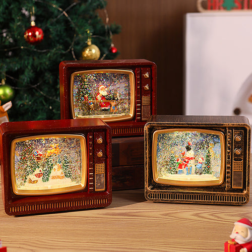 Nostalgische Schneekugel Fernseher Karnz