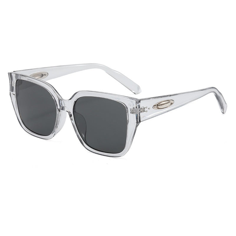 Damen Sonnenbrille im modernen quadratischen Design mit klaren Gläsern Karnz