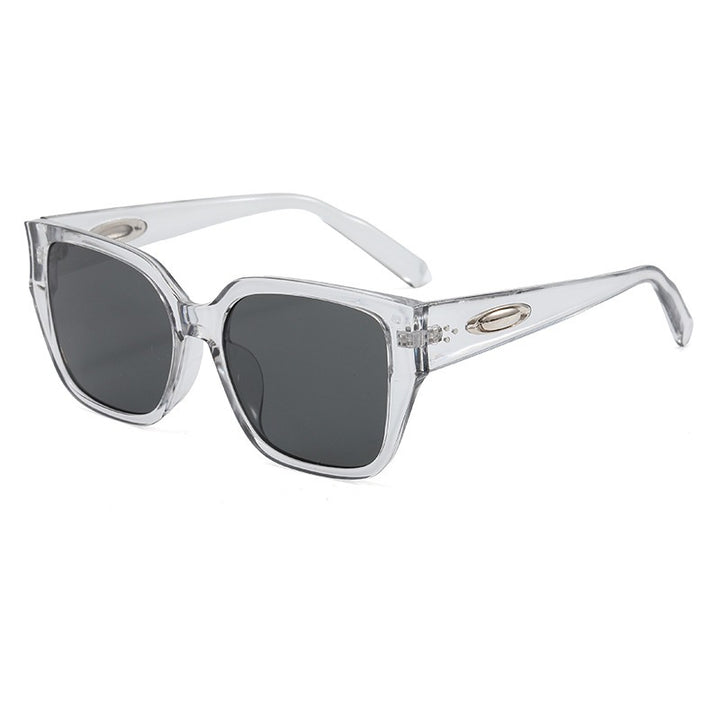 Damen Sonnenbrille im modernen quadratischen Design mit klaren Gläsern Karnz