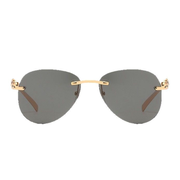 Damen elegante Piloten-Sonnenbrille mit luxuriösem Goldrahmen und schützenden Gläsern Karnz