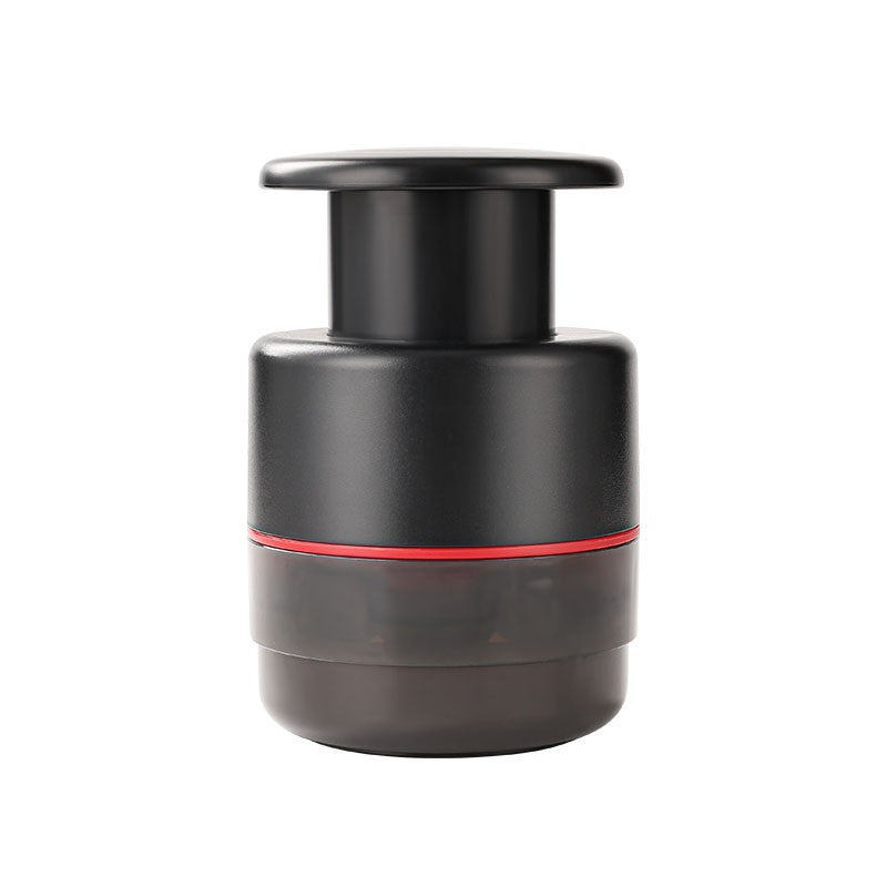 Compact Push-Down Garlic and Herb Chopper with Safety Container