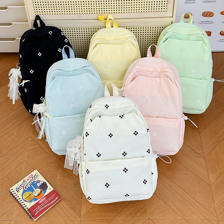 Blumenbestickter Freizeit-Rucksack Karnz