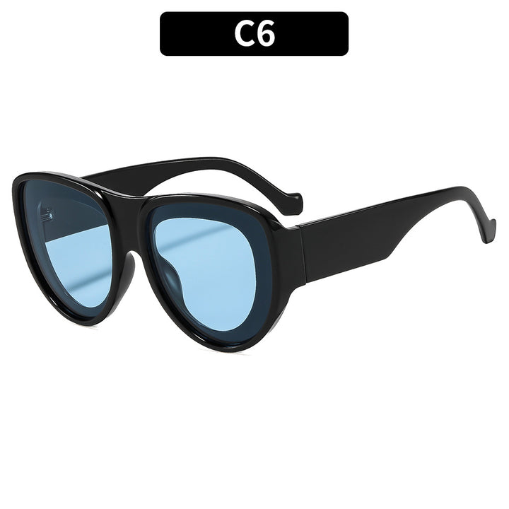 Vintage-inspirierte Übergroße Katzenaugen-Sonnenbrille