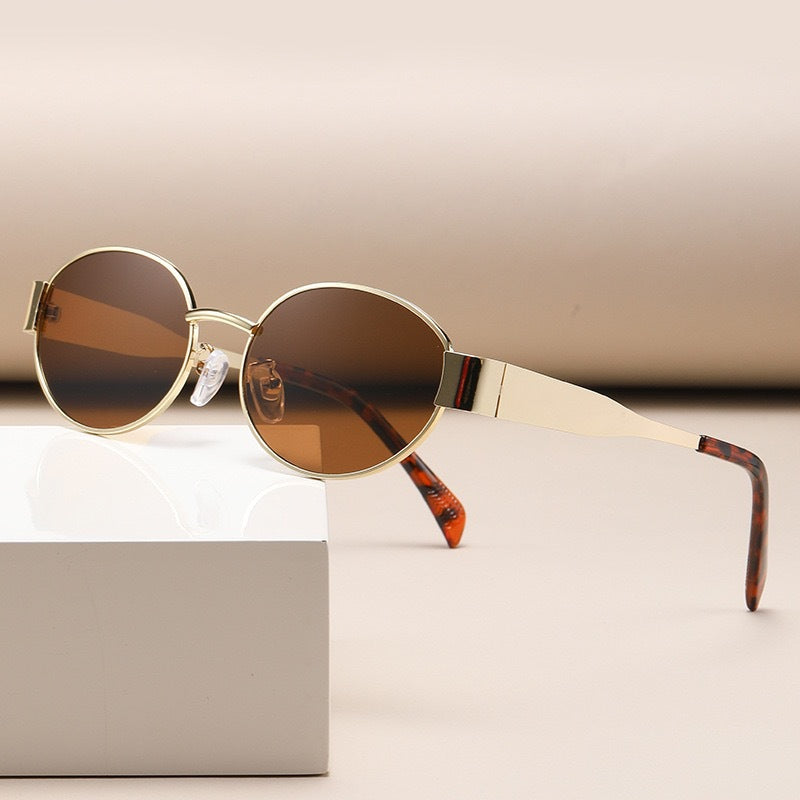 Damen stylische Metallsonnenbrille Karnz