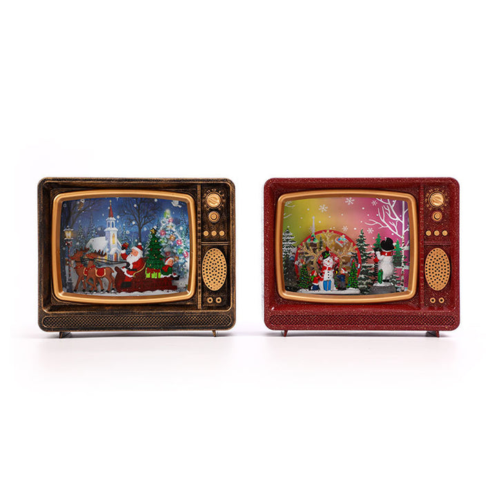 Dekorative LED Laterne mit Santa Figurine Karnz