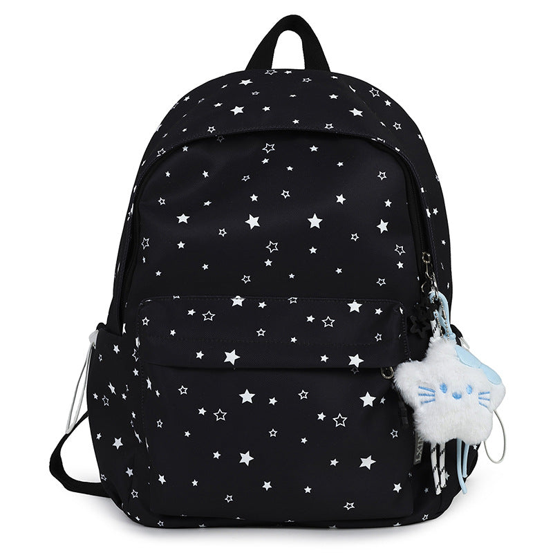 Sternmuster Plüsch Rucksack Karnz