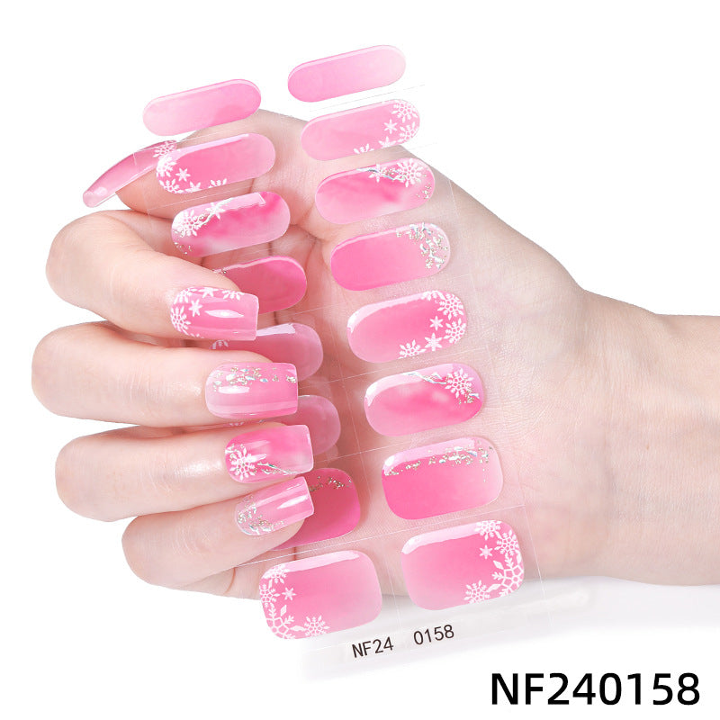 Elegante French Tip Nagelaufkleber