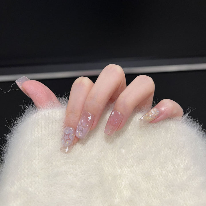 Sternenhimmel-inspiriertes Press-On-Nagelkunst-Set Karnz