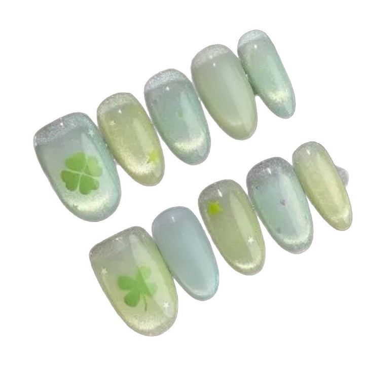 Natur-inspiriertes Press-On-Nagelset Karnz