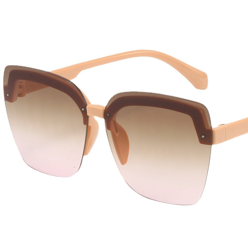 Damen modische Shield-Sonnenbrille mit modernem, eckigem Design Karnz
