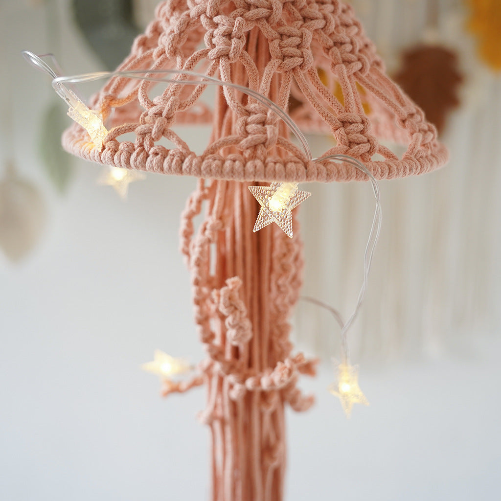 Dekorative Macramé Quallen Wandkunst Karnz
