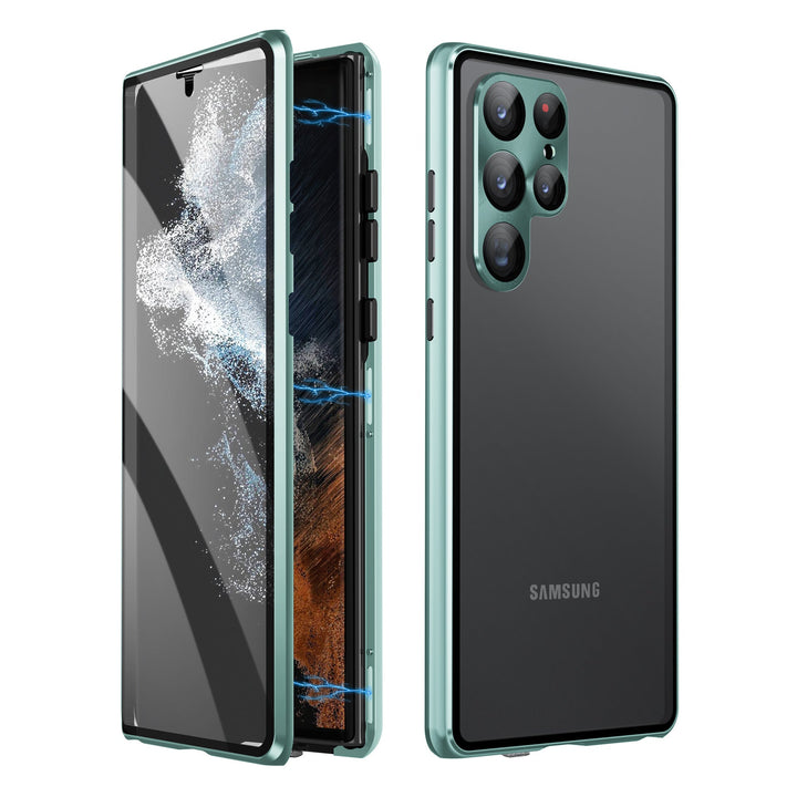 Sandsberg | Magnetische Samsung-Glashülle | Doppelseitiges Gehärtetes Glas