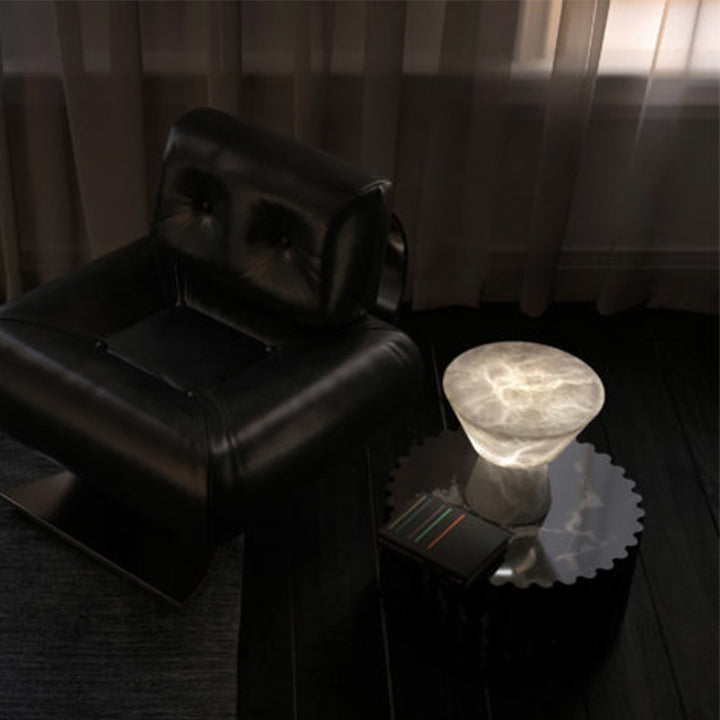 Skulpturale Marmor Akzent Tischlampe