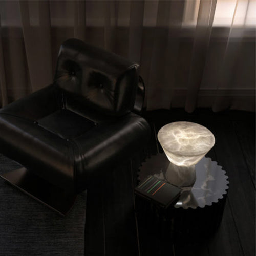 Skulpturale Marmor Akzent Tischlampe