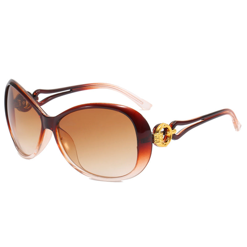 Damen Modische Sonnenbrille mit retro Akzenten Karnz