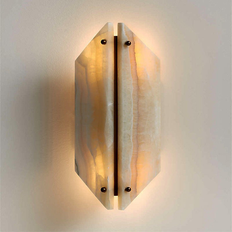 Elegante Steinwand-Lampe