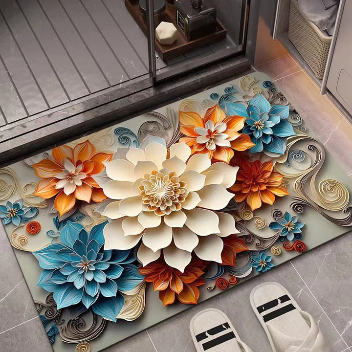 3D-texturiert Blumenmatte Karnz