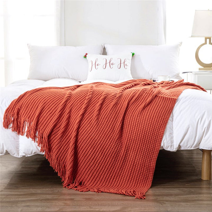 Heimdeko Gemütliche Gestrickte Decke