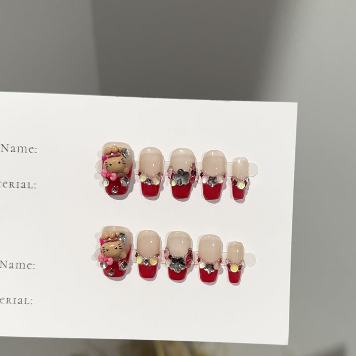Dekoratives Press-On Nagelkunst Set