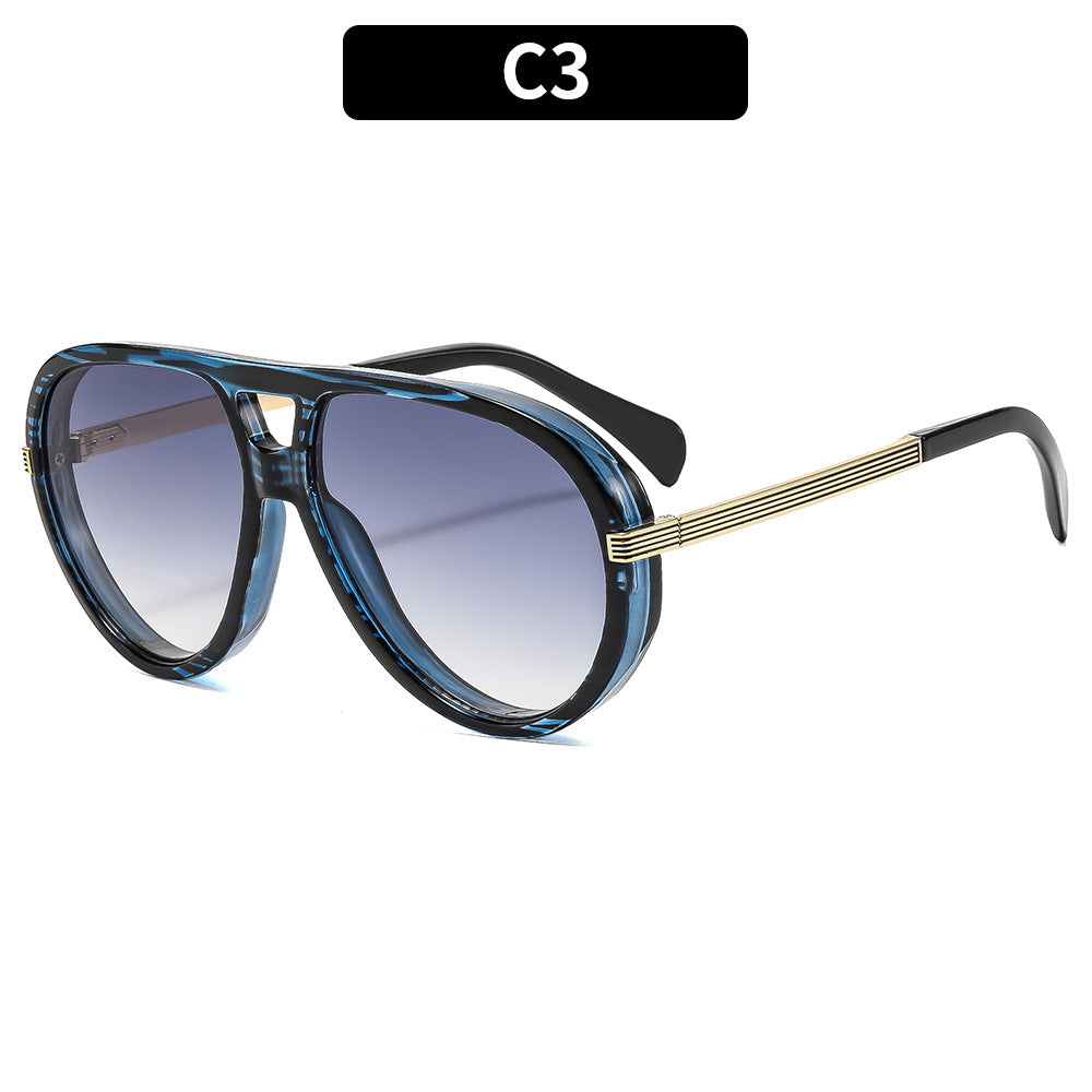 Übergroße retro-inspirierte Shield-Sonnenbrille