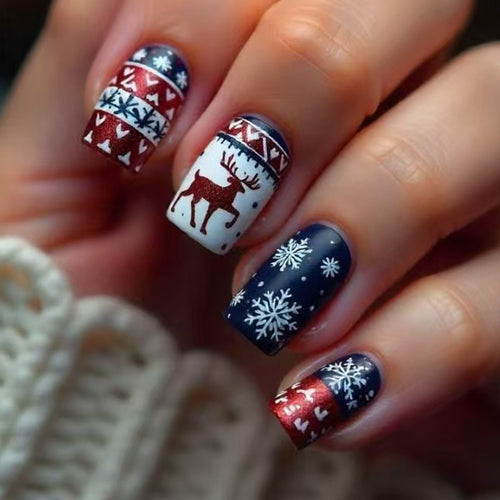 Winterliches Kunstnagelset Karnz
