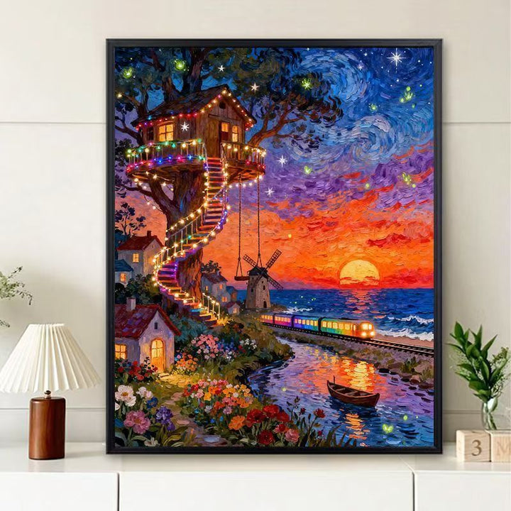 Vibrant Scenic Sunset Wandkunst Karnz