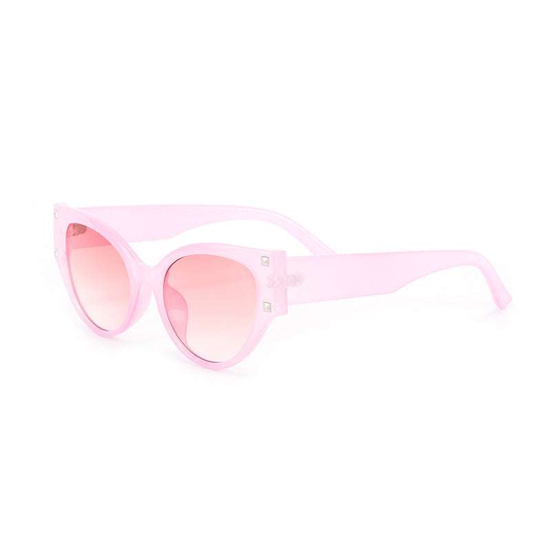 Damen trendige Cat-Eye Sonnenbrille mit glamourösen Akzenten Karnz