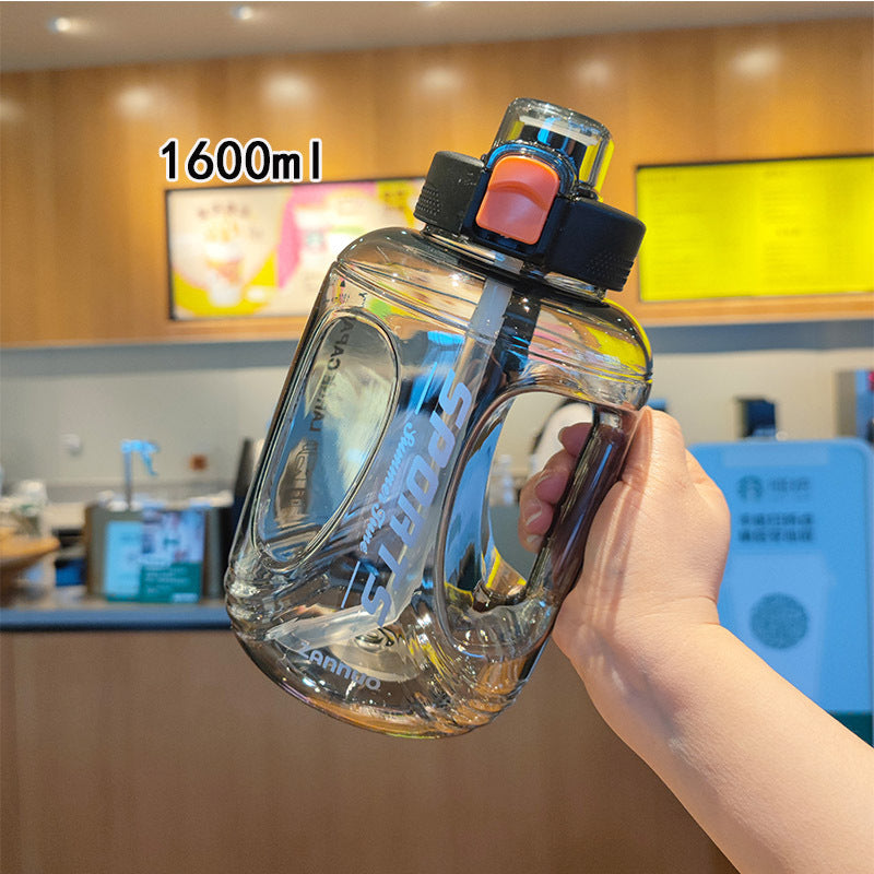 Damen große Wasserflasche mit ergonomischem Tragegriff Karnz